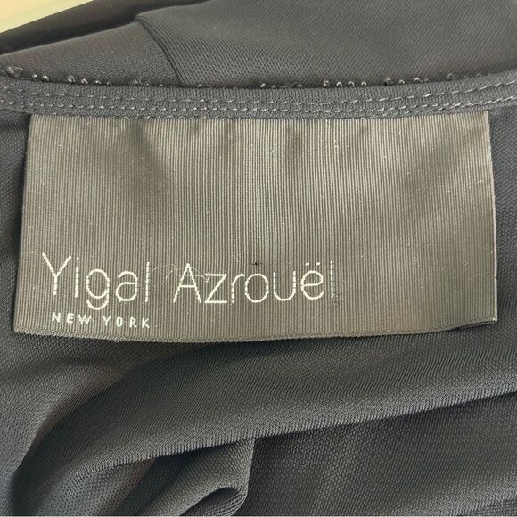 Yigal Azrouel Black Lace Sleeve Wrap Midi Dress 2 - Picture 5 of 13